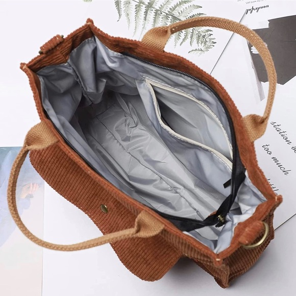 Tote Bag Corduroy Crossbody, Hand Carry - Picture 5 of 6